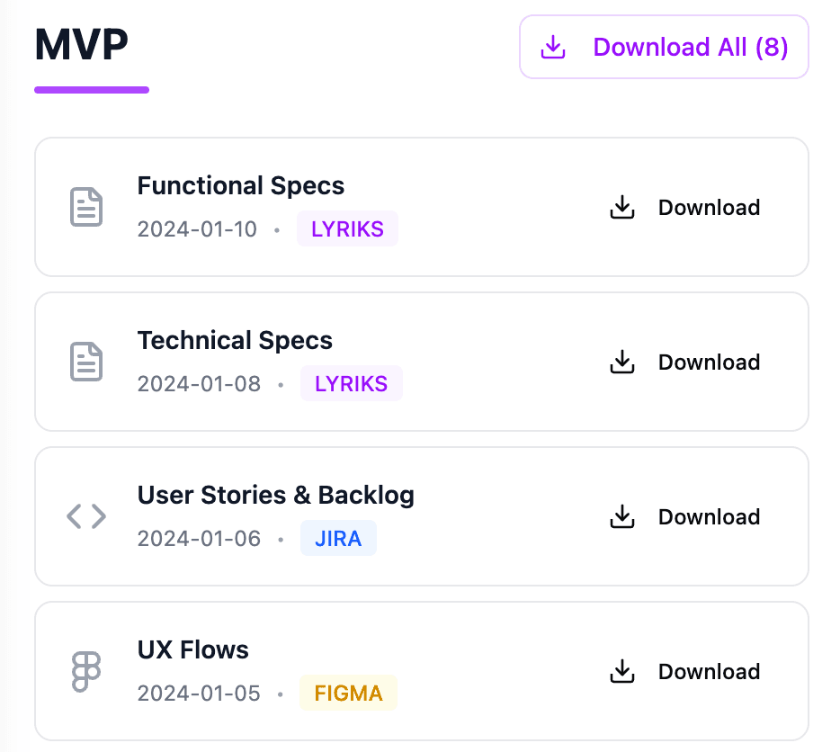 Specifications example